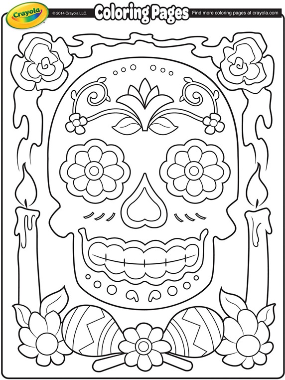 Dia De Los Muertos Coloring Page Crayola
